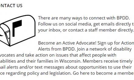 Sign up for Action Alerts from BPDD