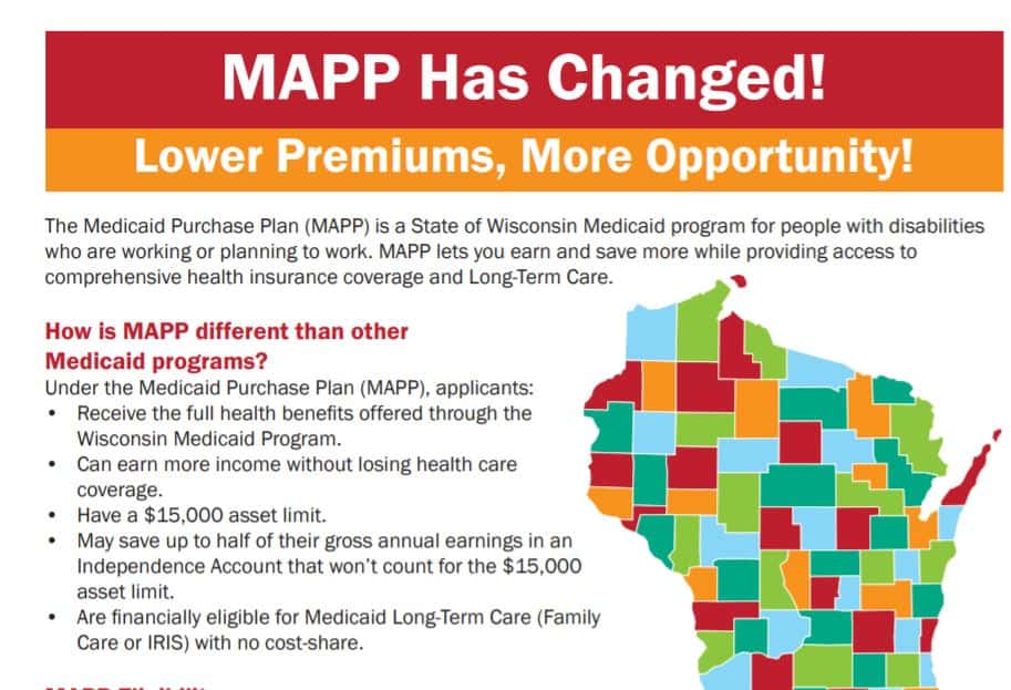 Changes to Wisconsin’s Medicaid Purchase Plan (MAPP)