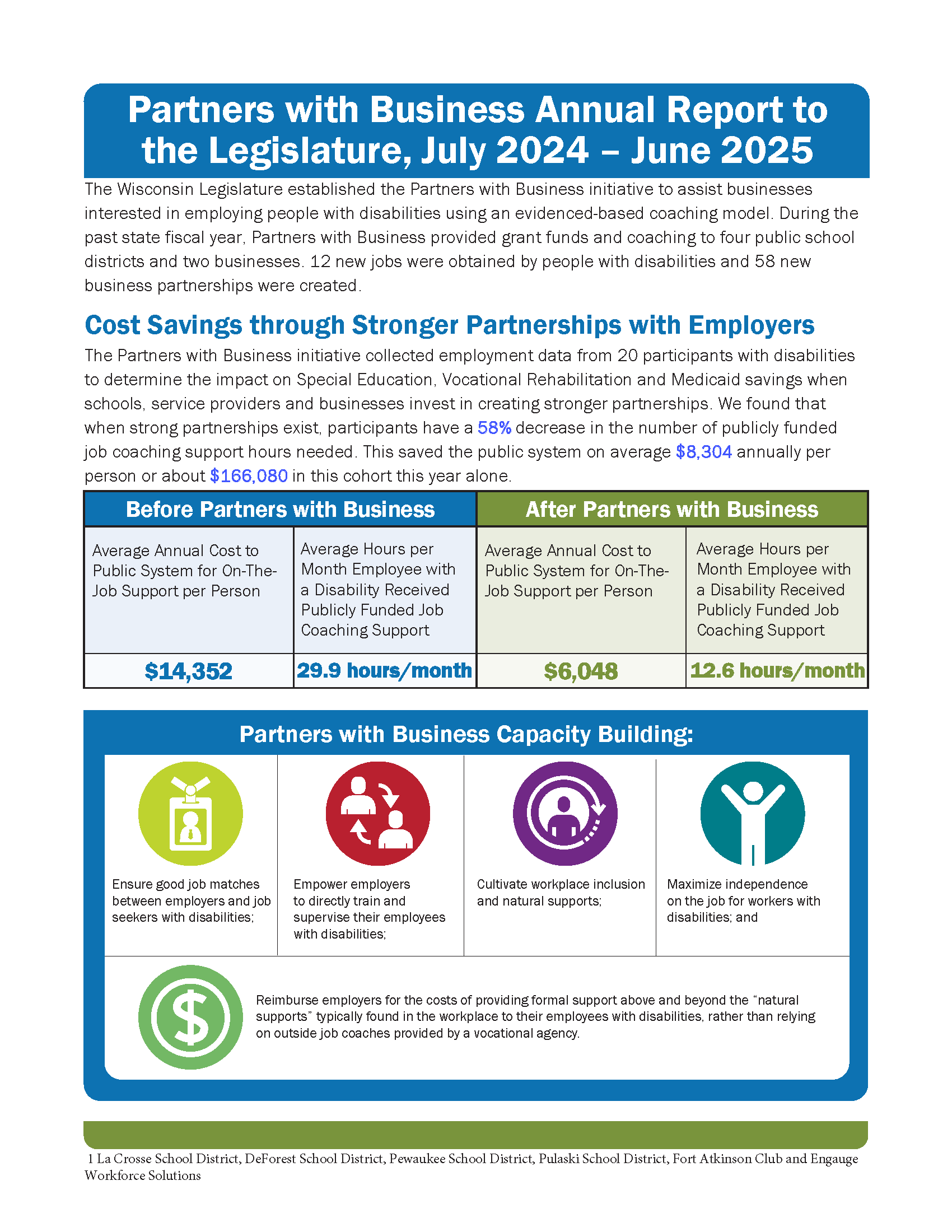 Partners with Business: Report to Legislature 2024-2025