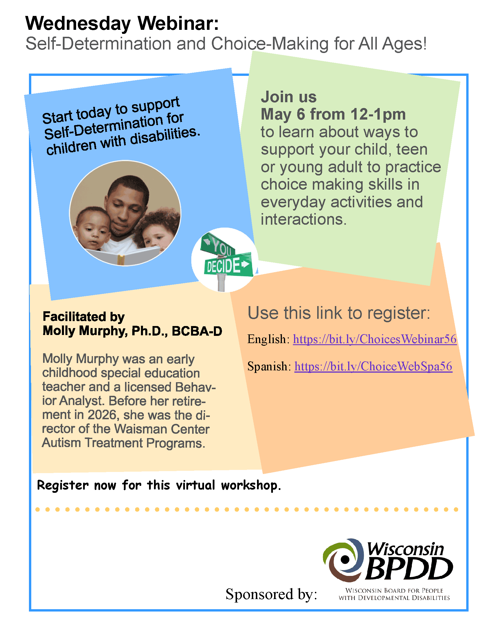 Self-Determination and Choice-Making for All Ages Webinar 5/6