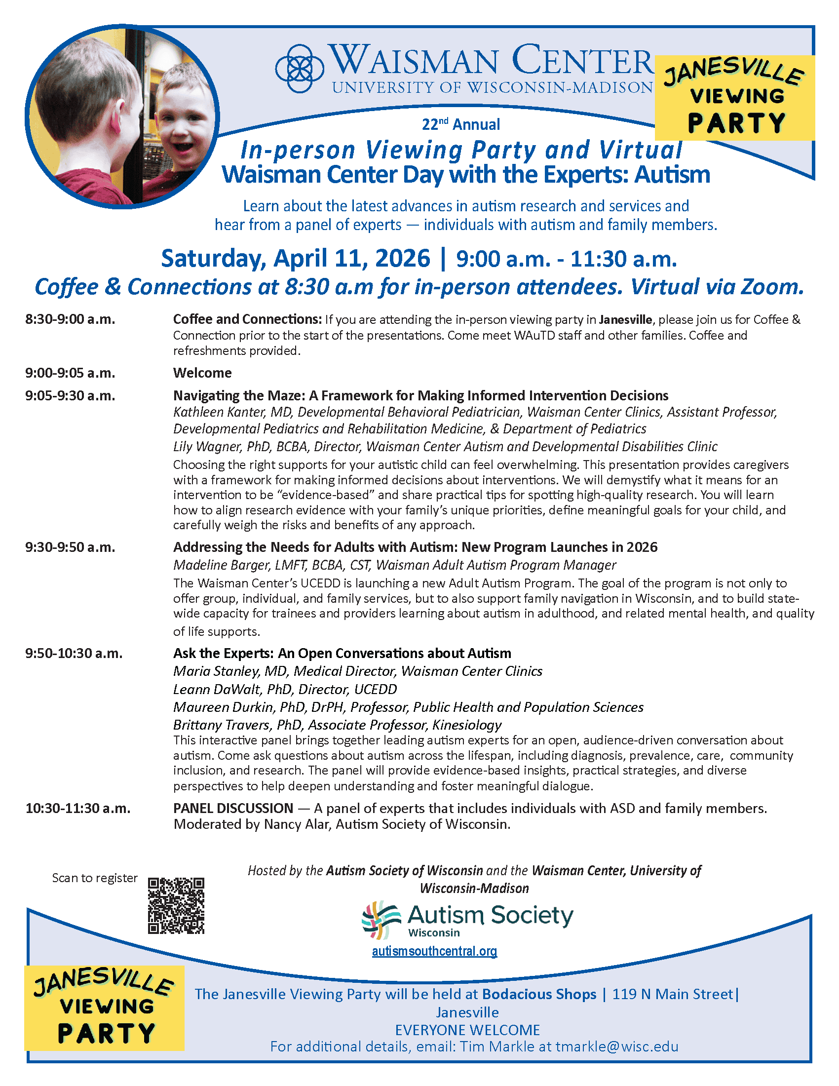 Waisman Center: Day with the Experts (Autism)