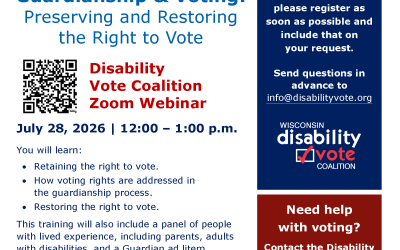 Disability Vote Coalition: Lunch n Learn Webinar 7/28