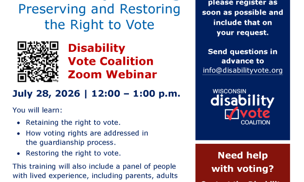 Disability Vote Coalition: Lunch n Learn Webinar 7/28